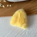 Faux rabbit fur star accessory in bright yellow for DIY Lolita crafts and decor - Yellow Cat Ears