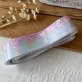 Paars verlooplint met holografisch roos- en pokerpatroon voor DIY-knutseldecoraties - Fenbai