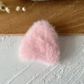Soft pink plush faux fur star accessory for handmade DIY Lolita crafts and decor - Pink Cat Ears