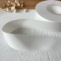 Matte white 2.5cm ribbon roll with subtle texture for DIY handmade crafts and gift wrapping - White