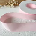 2.5cm wide matte light pink ribbon roll for DIY crafts and gift wrapping projects - Pink