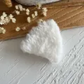 Soft white plush star DIY accessory for Lolita decoration and handmade craft projects - White Cat Ears