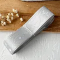 Nastro grigio argento con farfalle e stelle per decorazioni e artigianato fai-da-te - Grande Grigio Argento Farfalla Stella