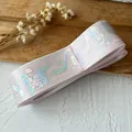Ροζ κορδέλα με ολογραφικά σχέδια φιδιών και λουλουδιών για χειροποίητες κατασκευές DIY - 08_ροζ Φίδι Ντατούρα Μήκους 18 Μέτρων Πλάτους 25 Εκατοστών