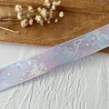 Nastro decorativo lavanda con motivo olografico di farfalle e stelle per fai-da-te - Viola Chiaro Argento Farfalla Stella