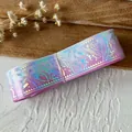 Lavender holographic ribbon roll with laser-gold dragon and witch patterns for DIY crafts - Pale Purple
