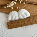 Plush white faux fur angel wings for DIY Lolita hair accessories and handmade crafts - No.6 Double Sided Plush Double Wings / White