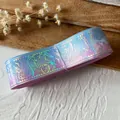 Holographic gradient ribbon with purple forest pattern for DIY crafts and decor - Blue Purple Gradient