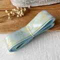 Nastro decorativo azzurro con farfalle e lune dorate per progetti creativi fai da te - Blu Chiaro Oro Farfalla Stella