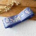 Μωβ κορδέλα μαντάλα με ασημένια floral σχέδια για χειροτεχνίες DIY και διακοσμήσεις - Δοκιμαστικό Ρολό / Βιολετί