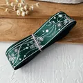 Nastro verde scuro con farfalle e stelle olografiche per confezioni regalo e fai da te - Verde Scuro Argento Farfalla Stella