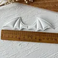 White glossy PU leather bat wings for DIY Lolita crafts and fans with 11.5cm width - No.11 PU Leather Large Devil Wings / White