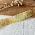 Nastro olografico laser color oro champagne con farfalle e luna per decorazioni fai-da-te - Giallo Oro Farfalla Stella