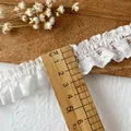 3cm white French ruffled lace trim for DIY sewing and elegant garment decoration - Natural White Wide Style