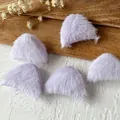 Set of 5 light purple faux fur star patches for DIY Lolita hair accessories and crafts - Small Purple Cat Ears