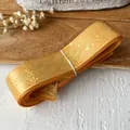 Nastro in gros-grain arancione con farfalla dorata e stelle per decorazioni - Arancione Oro Farfalla Stella
