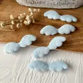Plush light blue angel wings DIY handmade accessories for Lolita decor 5-piece set - No.3 Double Sided Thick Plush Wings / Light Blue