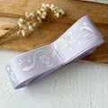 Ολογραφική μωβ κορδέλα με σχέδια φιδιών και λουλουδιών για διακόσμηση DIY τσάντας - 12_μωβ Φίδι Ντατούρα Μήκους 18 Μέτρων Πλάτους 25 Εκατοστών