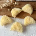 Five pieces of light yellow faux rabbit fur plush ears for DIY Lolita hair accessories - Small Yellow Cat Ears