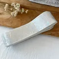 DIY craft ribbon with laser holographic rose and poker patterns for Ita-bag decoration - Plain Silver / Silver Pattern White / Long Roll