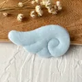 Light blue plush angel wings handmade DIY accessory for Lolita crafts and fans - No.1 Double Sided Plush Small Wings / Blue