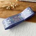 Lavender purple ribbon with laser rose pattern and metallic star motifs for DIY crafts - Violet