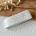 Elegant white satin polka dot ribbon for DIY crafts and gift wrapping decorations - Off White-Plain / Width 2.4cm