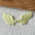 Embossed cream faux leather angel wings for DIY Lolita fashion and craft decoration - No.7 Non-Plush Angel Wings / Yellow