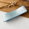 Light blue vine ribbon with laser silver rose patterns for DIY crafts and bows - Light Blue