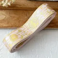 Roze lint met goudfolie hemelse patronen met decoratieve maan en ster motieven - Standaardrol / Lichtroze Met Goud Ster Maan