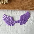 Purple embossed angel wings DIY craft materials for Lolita hair accessories and fans - No.7 Non-Plush Angel Wings / Purple