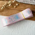 Roze ripslint met holografische kat- en maanpatronen op een getextureerd oppervlak - Standaardrol / Perzikroze Met Zilver Holografisch