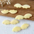 Pale yellow plush angel wing accessories for DIY Lolita hairbands and craft decoration - No.3 Double Sided Thick Plush Wings / Yellow