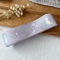 Lavendel holografisch lint met katten en sterren voor DIY-knutselen en cadeaus - Extended Roll / Lichtpaars Met Zilver Holografisch