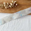 Nastro in pizzo a rete con farfalle laser e motivi celesti per decorazioni fai-da-te - Grande Bianco Argento Farfalla Stella