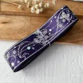 Nastro viola scuro con farfalle e stelle per materiali artigianali fai-da-te - Grande Viola Magico Argento Farfalla