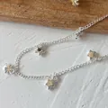 Catena con ciondoli a stella in argento e maglie metalliche per artigianato fai-da-te - Stile Stella 3D Argento