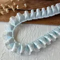 Cinta plisada de doble capa con lunares azules y blancos para accesorios de pelo DIY - Azul de Lunares