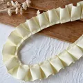 Ruban de dentelle plissé côtelé jaune pâle pour l'artisanat et accessoires cheveux - Plissé Bord Unique / Light jaune