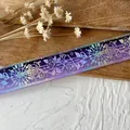 DIY vine ribbon with laser rose pattern in blue-purple gradient for creative crafting - Purple Series