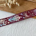 Holographic butterfly print ribbon in burgundy for DIY handmade ribbon crafts and decor - Rose Red