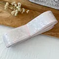 Cinta rosa con patrón de rosas láser para manualidades y decoración DIY - Rosa Patrón Plata