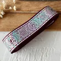 Dark red craft ribbon with holographic silver star pattern for handmade DIY projects - Rose Red Silver Mystical Pattern / Standard Style