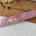 Pink holographic ribbon with snake staff and crown patterns for DIY ribbon badge making - Snake King (Silver Pattern) / Dusty Pink