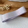 Lavender satin ribbon with silver celestial mandala patterns for DIY handmade crafts - Light Purple Silver Mystical Pattern / Standard Style