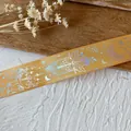Ginger laser-printed ribbon with butterfly and star patterns for DIY crafting - Orange