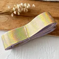 Lavender purple ribbon with holographic gold star pattern for DIY craft decoration - Light Purple Gold Mystical Pattern / Standard Style