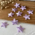 Stereo light purple satin star patches with filling for DIY handmade hair accessories - Purple Star Patch