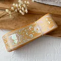 Orange craft ribbon with silver moon and star prints for DIY and gift wrapping - Extended Roll / Orange With Silver Holographic