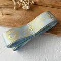 Light blue gradient ribbon with gold foil celestial sun and star patterns for DIY crafts - Blue Plain Gold Magic Bottle 4.5 Meters Long And Approximately 2.5 Cm Wide.